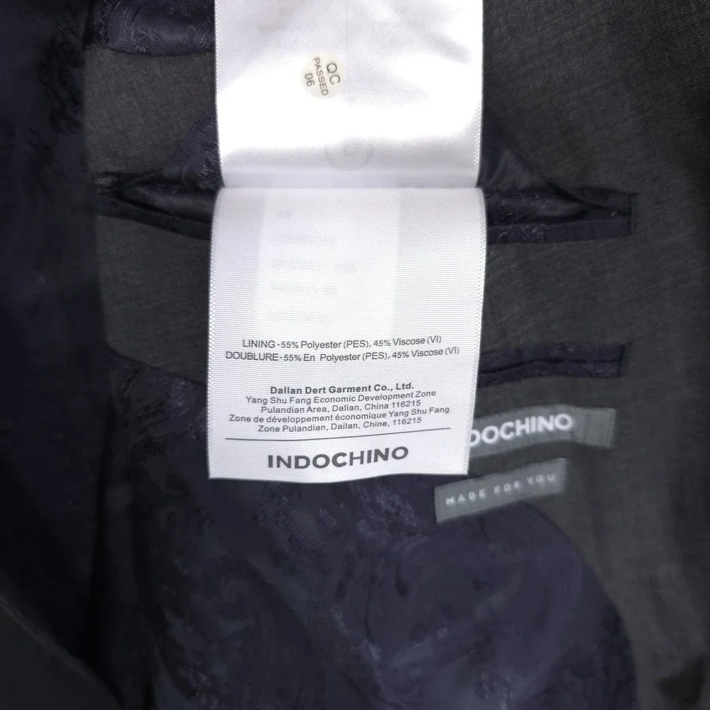 INDOCHINO New Men's Blazer Sport Coat LARGE Gray Wool Made for you APQ Jacket 52
